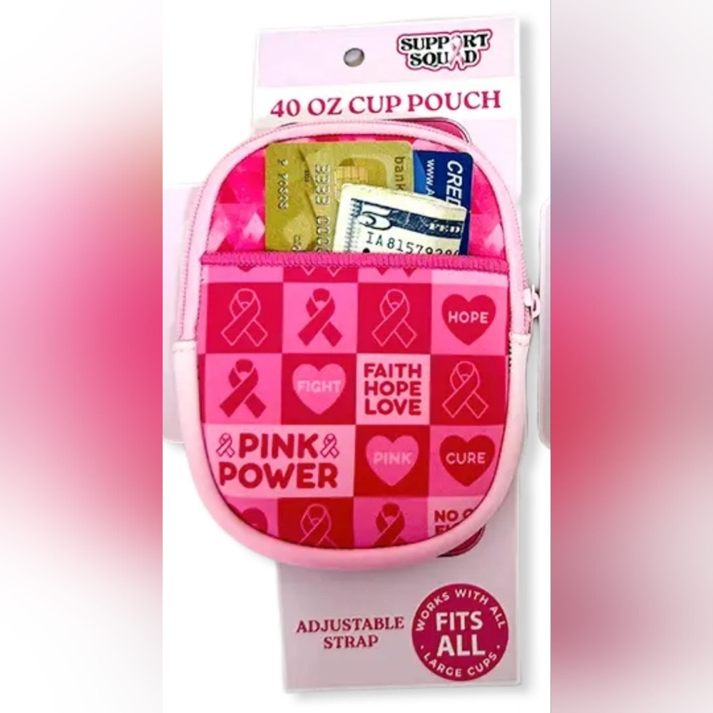Pink Key & Card Holder